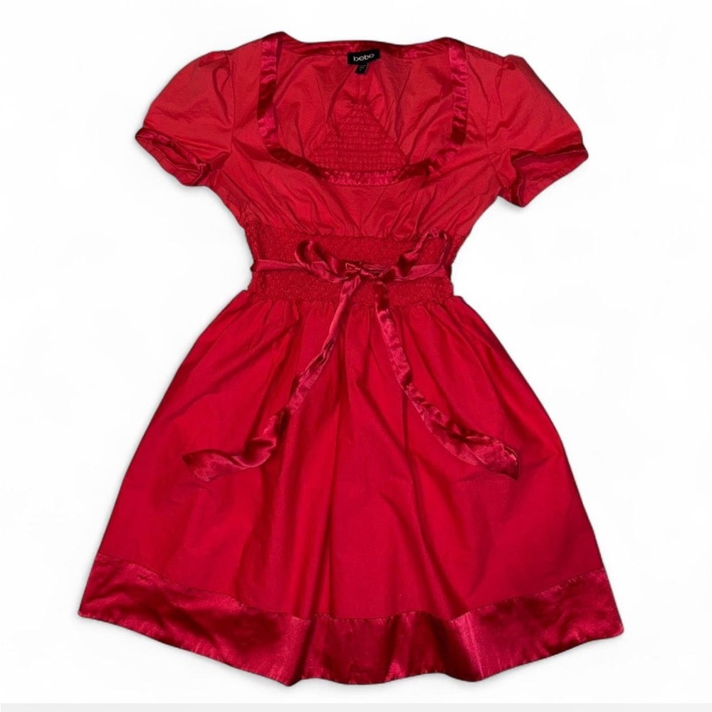 BEBE Rasberry Pink Babydoll Sundress